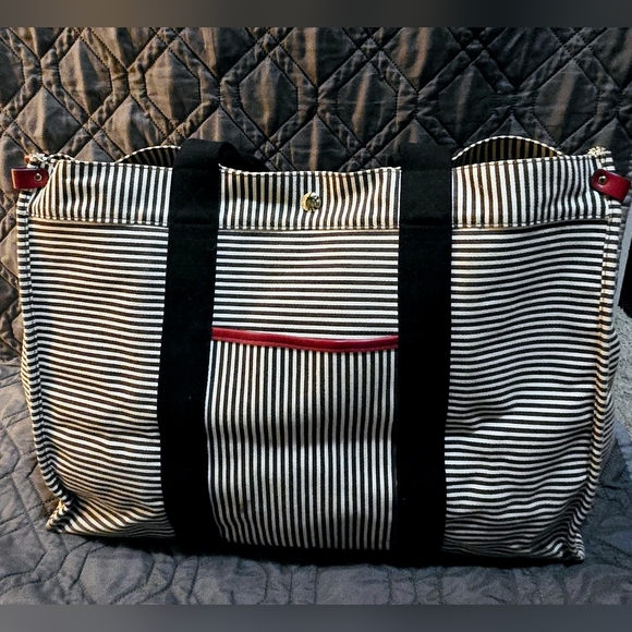 Henri Bendel Large Weekend Tote Stripe Bag - Picture 3 of 12